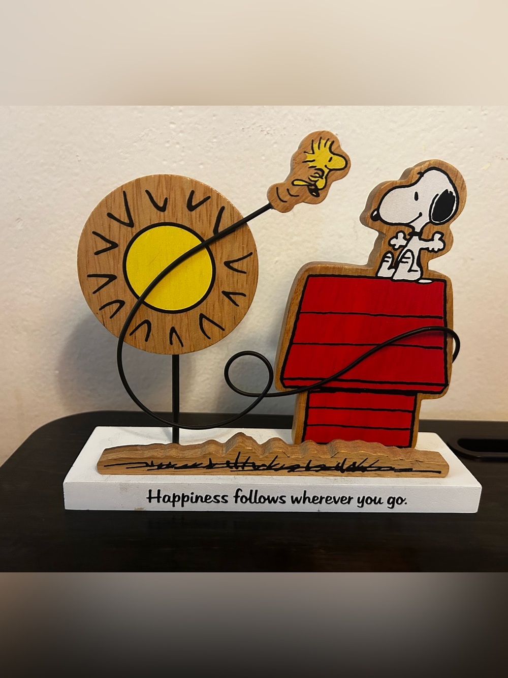Hallmark Peanuts Snoopy Woodstock Wooden Tabletop Sign